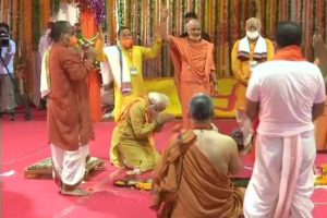 PM modi in ayodhya temple ceremony