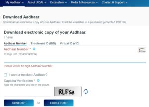 adhaar online download